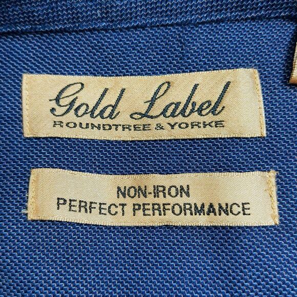 Roundtree & Yorke Gold Label Men's 3XB Non Iron Perfect Performance Button Down - Picture 4 of 9